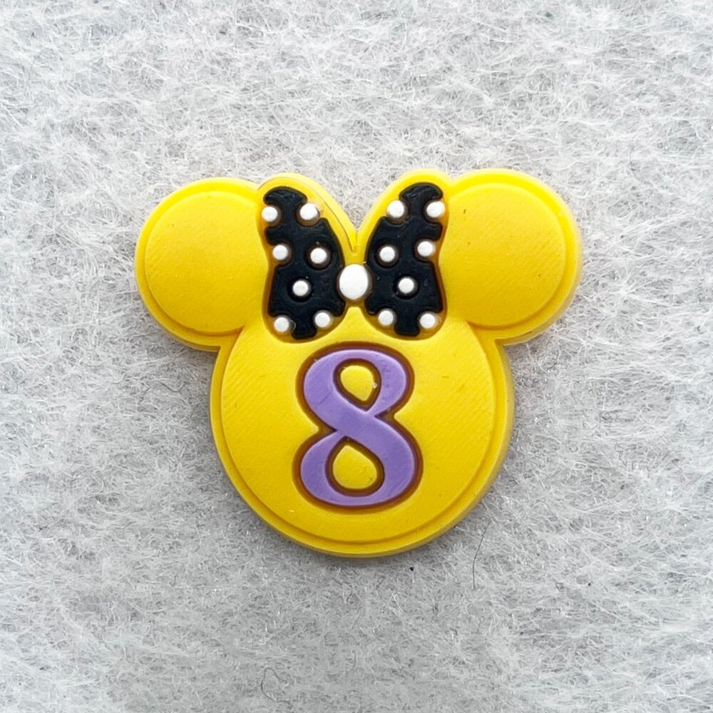 🔮 5/$25 Disney Minnie‎ Mouse Polka Dot Bow Soft Plastic Pin